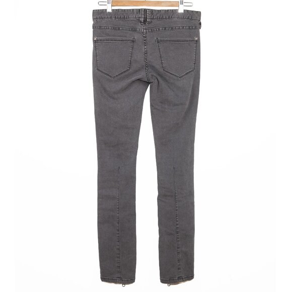 Free People Biker Skinny Jeans – Washed Black, Women’s Size 28 - Picture 2 of 10